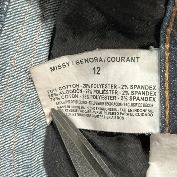 Nine West Jeans Womens Size 12 / 31 West End Fit Bootcut Dark Wash Embroidered - Picture 7 of 9